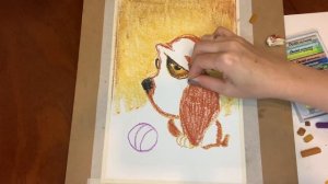 Как нарисовать собаку, масленой пастелью, для начинающих. Artpalette "Художественная палитра"