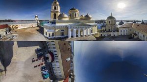 Нило-Столобенская пустынь. 360 панорама. / Nilov Monastery on Stolbnyi Island. 360° videos