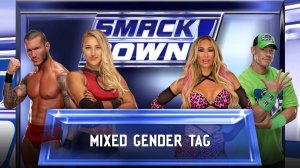 WWE 2K24 TWO ON TWO/MIXED GENDER TAG - RHEA RIPLEY & RANDY ORTON VS CARMELLA & JOHN CENA