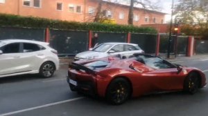 FERRARI SF90 Spider ASSETTO FIORANO | COLD START | LAUNCH | ELECTRIC DRIVE | ROOF CLOSURE