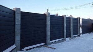 Забор и ворота Горизонт для коттеджа в Киеве