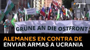 Cientos de alemanes exigen el cese de ayuda militar a Ucrania