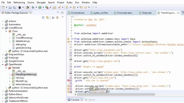 how to handle multiple windows or tabs in selenium webdriver python || Python switch windows