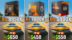 Ryzen 9 9950X - Ryzen 7 7800X3D - Ryzen 9 5900X | RTX 3090 Ti | 6 игр | 2160p (4K)