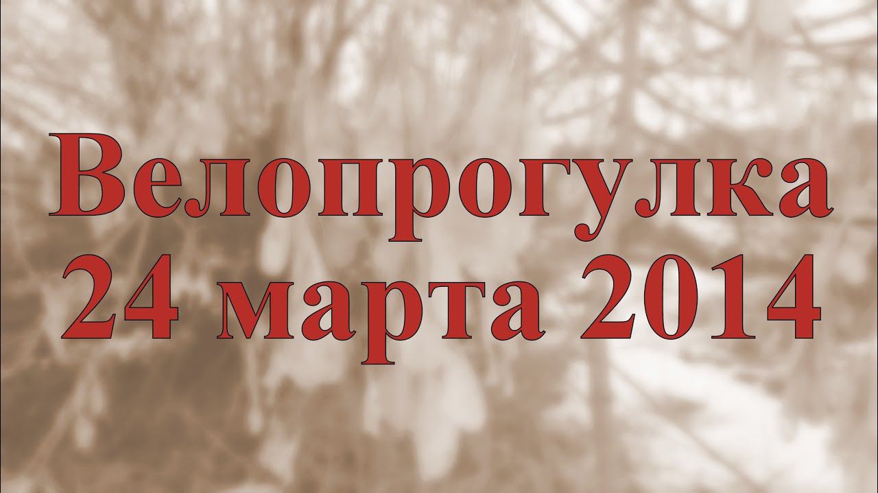 Велопрогулка 24 марта 2014