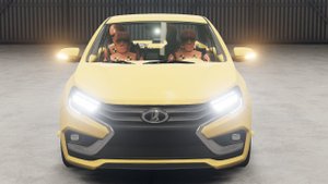 Необычный краш-тест Lada Vesta NG с манекенами в BeamNG.drive