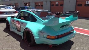 Porsche 930 Turbo RWB Rauh Welt Begriff Widebody Shinkiro! - Start Up, Revs, Donuts & More!
