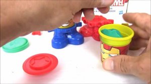 Пластилин Плей До на Русском Play Doh Капитан Америка и Железный Человек. Пластилин для Детей