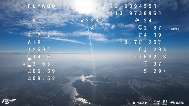 DJI O3 Air Unit / FLYWOO Explorer lr4 cruise flight смотреть онлайн