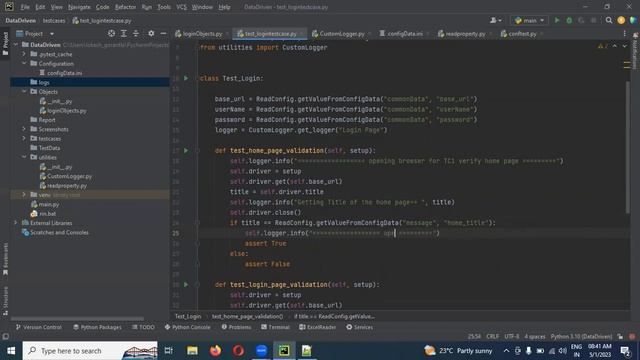 Part 3: Data Driven Framework | Python Selenium | Pytest |Pytest-html | Logs| Screenshots| Reports