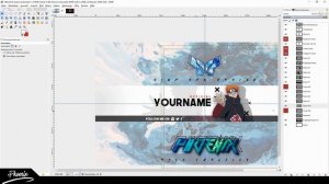 SPEEDART | PAIN/NARUTO YouTube Banner Template | GIMP GFX