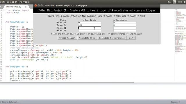 Polygon Program created using Python Coding смотреть онлайн