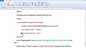 JAVA SCRIPT HOW TO CHANGE CSS ATTRIBUTE DEMO