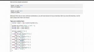 Java Practice It || 4.14 playingCard || if/ else statement, scanner, input, redundancy