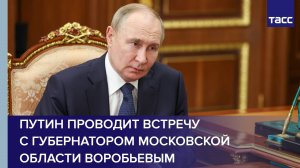 Путин проводит встречу с губернатором Московской области Воробьевым
