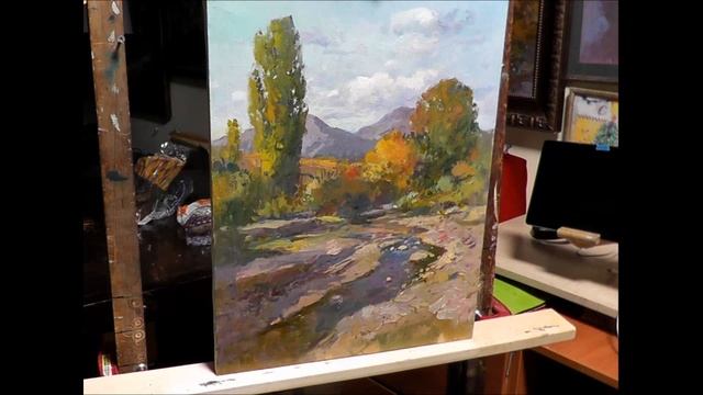 Как нарисовать пейзаж с горной речкой,часть 1.