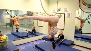 Воздушная акробатика (тренировка). Полотно, кольцо, дети. Танцы Измайлово (Первомайская, Щелковская