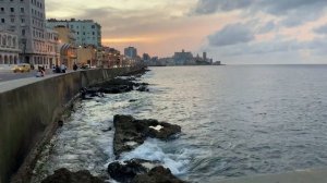 23 Paseo del Prado & Malecon at Sunset Havana Cuba