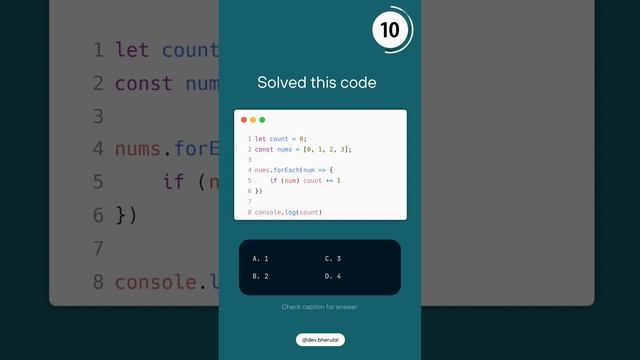 If condition within the forEach loop | JavaScript quiz 2022 #javascript #javascriptquiz
