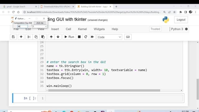 Tkinter python Graphical User Interface Project in Hindi |  tkinter gui