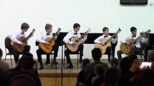 В Колосов.Испанский народный танец "Salvador". Ансамбль гитаристов смотреть онлайн