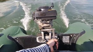 Гибридный лодочный мотор Стрела+ champion 5.5 скорость