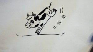 Как нарисовать корову из слова COW.