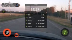 РАЗГОН 0-100, 402м на Ваз 2110 ТУРБО TD05-16G На КПП BE4R  #Dragy