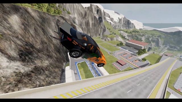 Car Jump Arena The Wrong Way - BeamNG.Drive смотреть онлайн