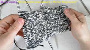 Вязание для начинающих. Как вязать носки на 5 ти спицах с фабричным набором петель. Подробный расче