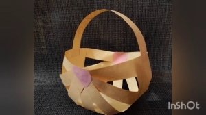 Поделка на 8 МАРТА из бумаги. Корзиночка для Мамы, Бабушки. ИДЕЯ1