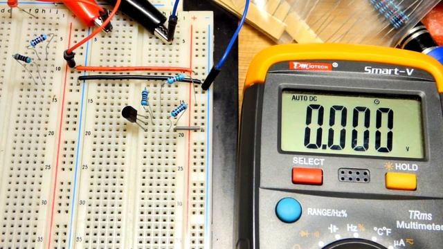 2N2222 NPN BJT wired as a variable forward voltage drop diode bipolar junction transistor
