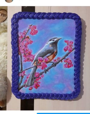 Рамка косичкой из газетных трубочек