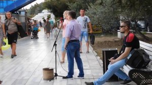 Степан Гончаренко.Певец на набережной.Гурзуф.2020