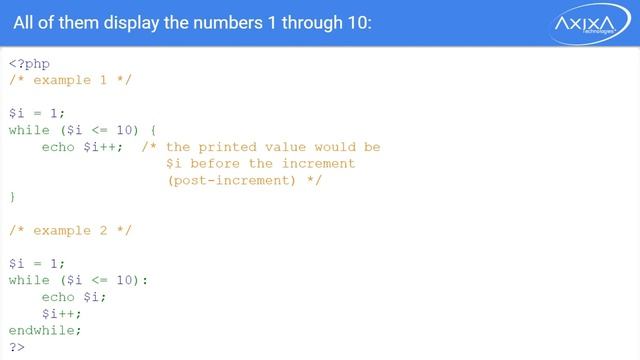 while and do while Loops In PHP Tutorial Class  21