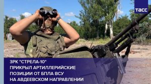 ЗРК "Стрела-10" прикрыл артиллерийские позиции от БПЛА ВСУ на авдеевском направлении