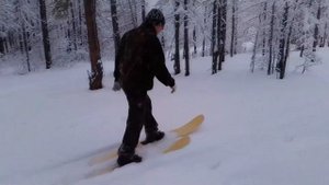 Лыжи охотничьи широкие