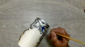 Красивая ваза из гипса.Как сделать акриловыми красками декор вазы своими руками.Поделка из гипса.