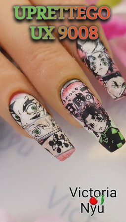 #demonslayer #anime #nailart #stamping #nails #стемпинг #naildesign #uprettego #дизайнногтей #style