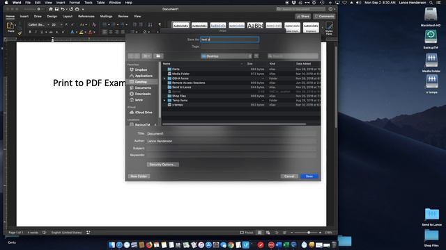 Print To PDF in MacOS смотреть онлайн