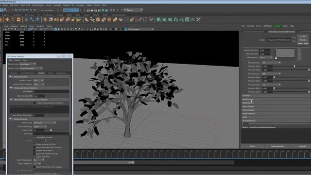 Дерево в Maya [простые объекты]