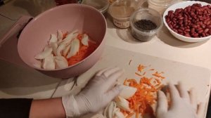 Салат из говяжьей печени и фасоли ❖ Beef liver and bean salad