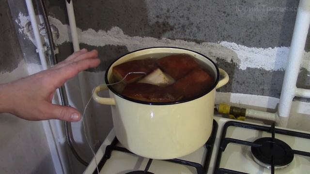 Как коптить мясо и сало в домашней коптильне с гидрозатвором, #Домашниекопчености