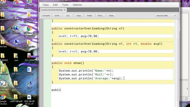 Constructor overloading in Java #ShardaKarmakar #OOP #Java