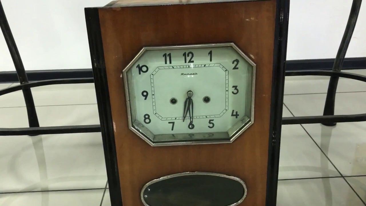 Часы с боем настенные Советские Янтарь смотреть онлайн
