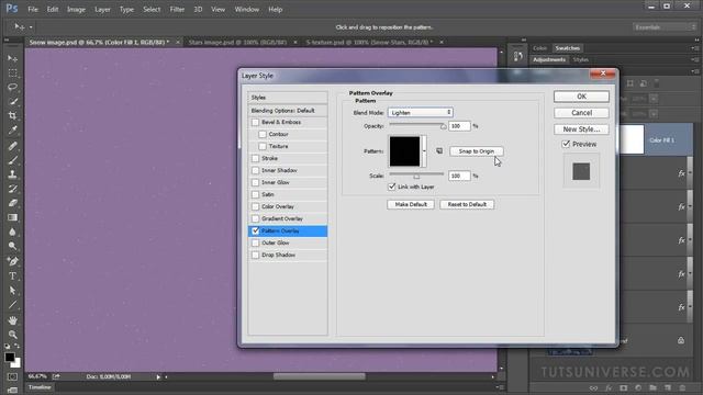 Как создать звезды/снег в Фотошопе смотреть онлайн
