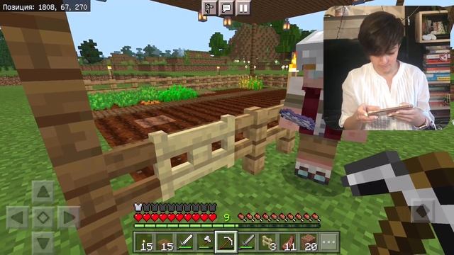 МАЙНКРАФТ ВЫЖИВАНИЕ НА ТЕЛЕФОНЕ МКПЕ С ДРУГОМ #3  minecraft /Marucraft смотреть онлайн