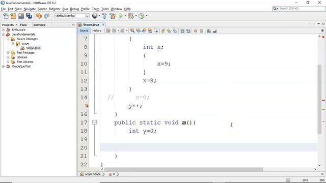 Java Fundamentals Scope Tutorial