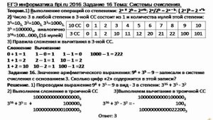 ЕГЭ информатика 2016. Задание 16.