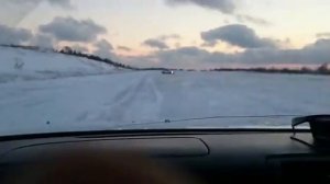 Toyota Corolla Fielder 4WD. Управляемость на льду